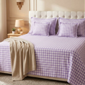 Lavender check bedsheet