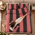 Coral Blaze Stripe Bedsheet