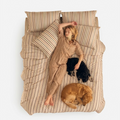 Multi-Stripe Terracotta Bedsheet