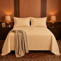Golden Check Bedsheet